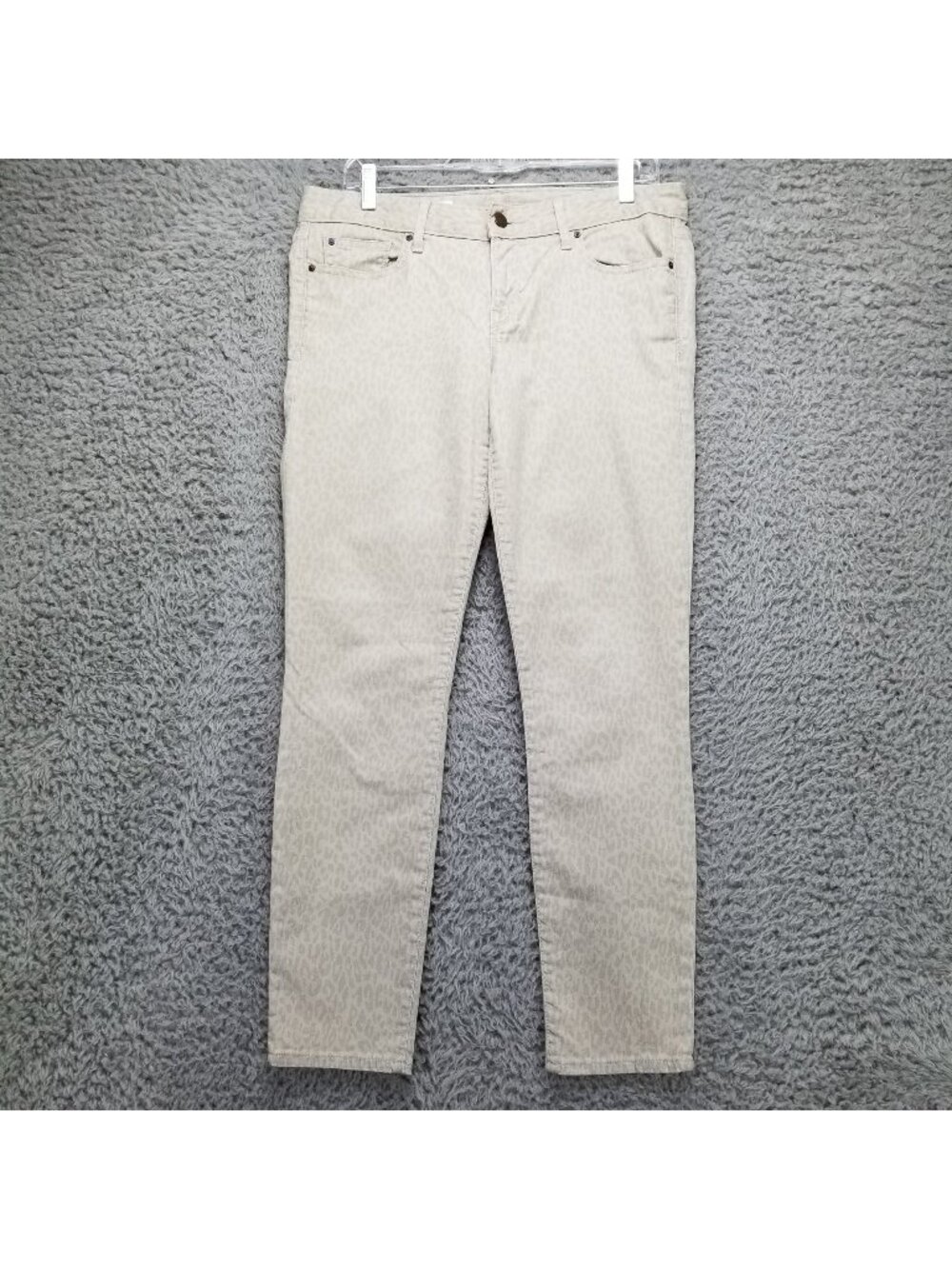 Gap Jeans Womens 29 Tan Animal Print Always Skinny Stretch Denim *Read*